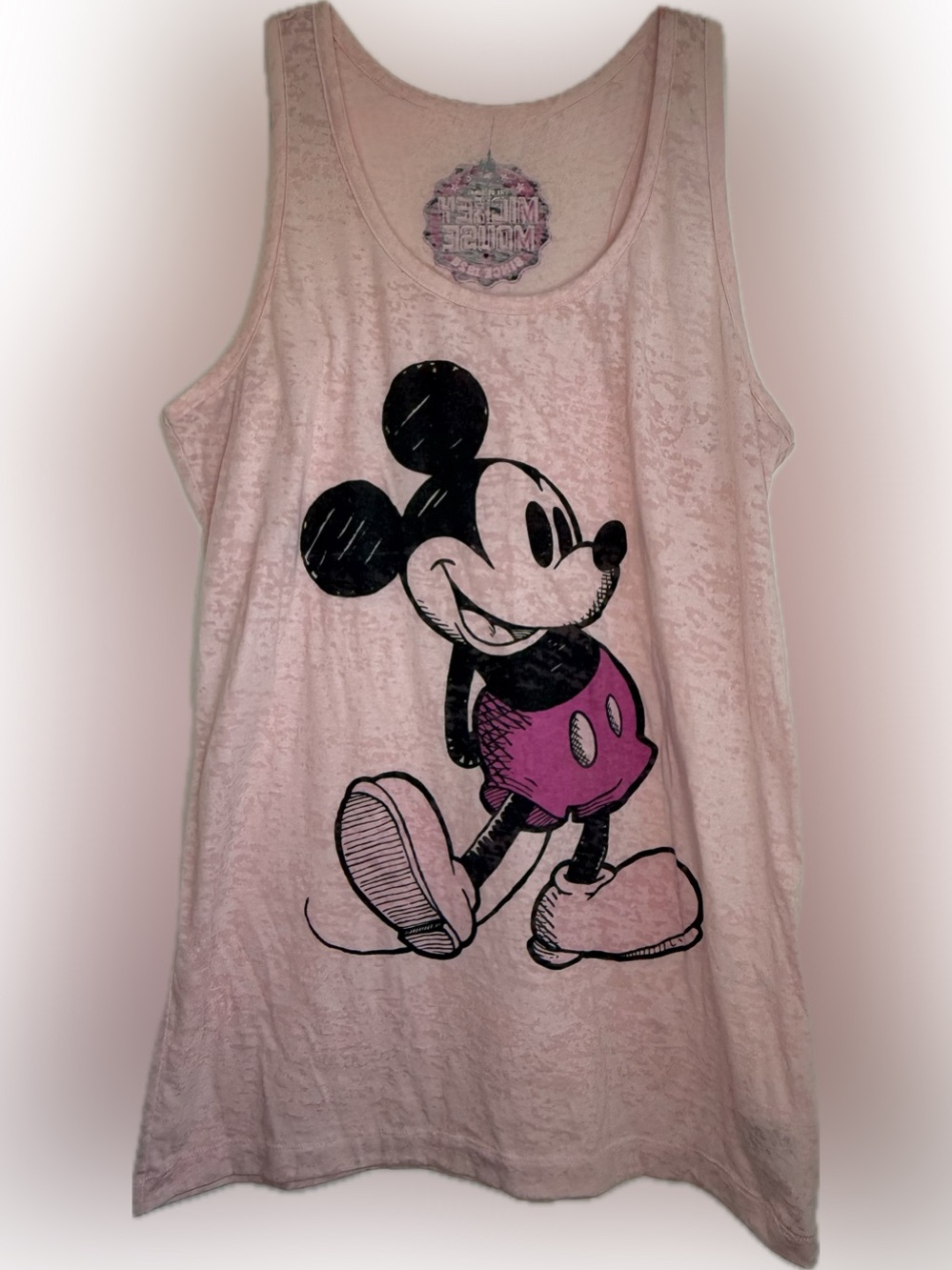Disney Parks Mickey Mouse Women's Pink Tank Top Size XL